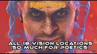 Far Cry 6  Vaas Insanity DLC  All 18 Vision Locations I So Much For Poetics I Guide [upl. by Nwahsel134]