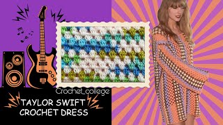 Crocheting the Taylor Swift dress pattern 😍 it’s so cute amp easy💯 biginners friendly🤩 [upl. by Sajovich]