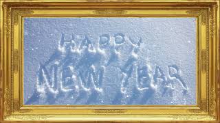 Framed TV Art  Happy New Year Snow Jazz [upl. by Attecnoc]