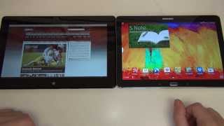 Samsung Galaxy Note 101 2014 Edition vs Asus Transformer Book T100 [upl. by Orecul]