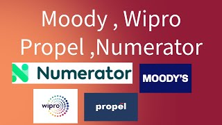 Moody  Wipro  Propel Numerator 2021 2022  2023  2024 jobs [upl. by Rednas429]