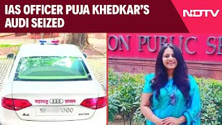 Puja Khedkar Latest  IAS Officer Puja Khedkars Audi Car Which Had Illegal Red Beacon Seized [upl. by Uyekawa924]