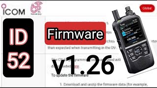 New ICOM ID52 Firmware v126 [upl. by Maker]