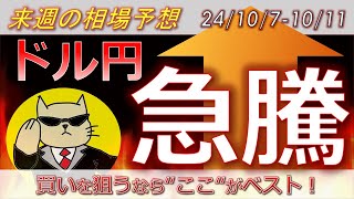 【ドル円最新予想】ドル円の上昇はどこまで続く？注目レートと攻め方を簡単解説！来週の為替相場予想と投資戦略！CPI・PPI・石破・衆院解散にも注目24107週【FX】※ [upl. by Bonney]