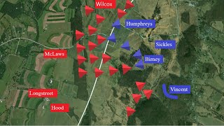 Gettysburg Battle with Maps  History with Maps American Civil War  Strategy  Picketts Charge [upl. by Gardal911]