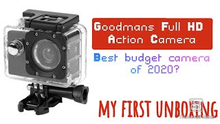 Unboxing the Goodmans Full HD Action Camera  Best budget camera of 2020 [upl. by Elamef]