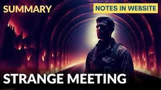 Strange Meeting by Wilfred Owen  Summary in English [upl. by Tiduj]