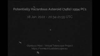 Potentially Hazardous Asteroid 7482 1994 PC1 close encounter flyby [upl. by Nnaes]