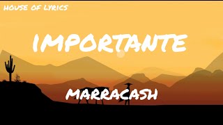 Marracash  IMPORTANTE TestoLyrics [upl. by Amata]