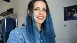 BLUE HAIR DIY  Dyeing My Hair Arctic Fox Blue [upl. by Shadow]