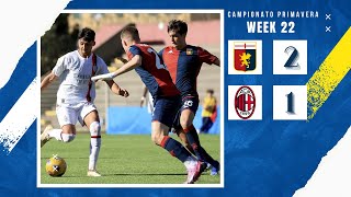 GENOA U19 21 MILAN U19  Campionato Primavera 1 20232024  Week 22  Highlights  17022024 [upl. by Aldridge943]