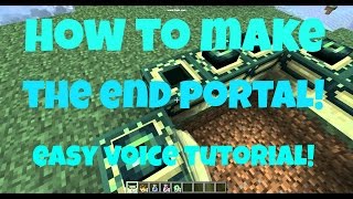 Minecraft How to make THE END PORTAL Tutorial [upl. by Maupin12]