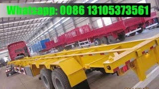 Skeletal Type Container Carrier Semi Trailer Gooseneck 40 Shipping Container Trailer [upl. by Hallock]