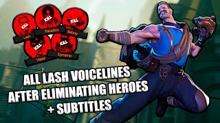 All LASH Voicelines After Eliminating Heroes in Deadlock  SUBTITLES [upl. by Anam266]