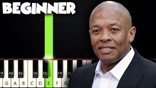 Dr Dre  Still DRE  BEGINNER PIANO TUTORIAL  SHEET MUSIC by Betacustic [upl. by Lyrem218]