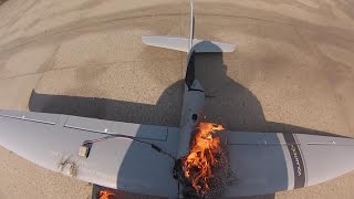 RC Plane Burst Into Flames after take off [upl. by Eltsyrhc]