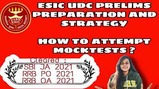 ESIC UDC 2022 PRELIMS PREPARATION AND STRATEGY 😃🔥 [upl. by Aljan]