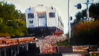 Train Crossing Bridge Point Pleasant Beach New Jersey [upl. by Hartzke]