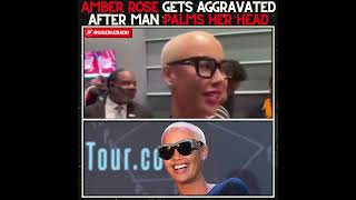 AMBER ROSE GETS ANNOYED AFTER MAN PALMS HER HEAD TOP [upl. by Obediah332]