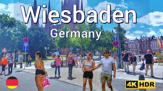 Wiesbaden Germany tour in Wiesbaden beautiful city in Germany 4k HDR 60fps  Walking tour [upl. by Bore]