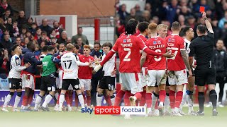 Nottingham Forest vs Derby ends in onpitch CLASH 😮 [upl. by Syhr]