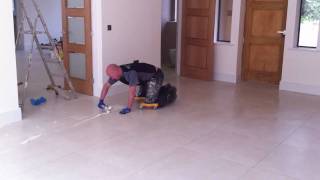 floor grouting with knee blades [upl. by Ahsiekit]