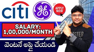 Latest job updates Citibank Hiring 2023  GEHealthcare Hiring  jobs in Telugu  VtheTechee [upl. by Cirtemed]