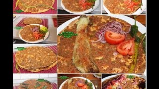 pratik lahmacun tarifi  lavas ekmegi ile Lahmacun nasil yapilir [upl. by Hnim]