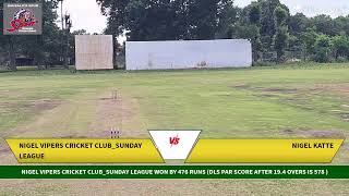 Live Cricket Match  Nigel Vipers Cricket ClubSunday League vs Nigel Katte  12Nov23 0943 AM 50 [upl. by Vena]