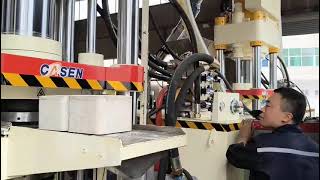 CASEN XY400 Production Line 15kg Salt Blocks by Changing Height [upl. by Jacinthe493]