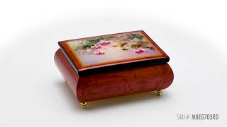 MBEG703RD  Handcrafted Ercolano Music Box Featuring quotHummingbird W Fuchsiaquot by Lena Liu [upl. by Karub]