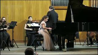 Martina Meola 9 Year Mozart Concerto no12 in A dur K 414 [upl. by Suoirad]