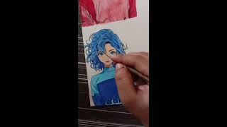 Creating Anime Girl MAGIC with Watercolor Painting [upl. by Pillsbury]