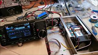 ICOM ic705 pumping the new amplifier output stage [upl. by Fitz470]