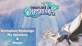 Archalium Redesign amp My Opinion on it  Creatures Of Sonaria  ROBLOX [upl. by Ayor]