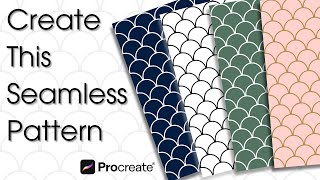 Make This Seamless Repeat Pattern in Procreate  Tutorial [upl. by Nosreg22]