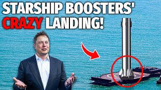 Elon Muskss SpaceX Starship Booster Landing on Droneship NASA Goes Crazy [upl. by Ahsuatan301]