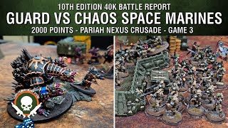 Astra Militarum VS Chaos Space Marines  Warhammer 40k Battle Report [upl. by Aidul]