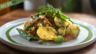 Easy Avocado amp Smoked Salmon Potato Salad [upl. by Schifra]