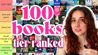 100 books rated on tier list  my favs and flops [upl. by Onitnerolf]