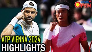 Grigor Dimitrov vs Zhizhen Zhang Round 2 Highlights  Vienna 2024 [upl. by Enialed505]