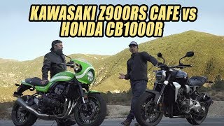 Cafe Society Shootout Honda CB1000R vs Kawasaki Z900RS Cafe [upl. by Sill]