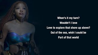 Halle Bailey  Part Of Your World  Lyrics The Little Mermaid [upl. by Fernandes]