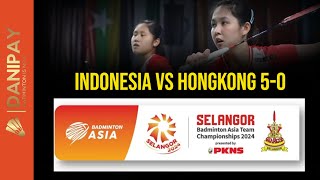 Indonesia vs Hongkong 50 Badminton Asia Team Championships 2024 [upl. by Leor]