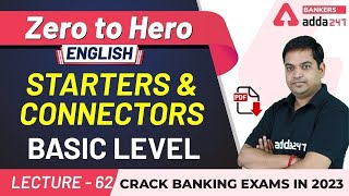 Starters and Connectors Basic Level  English  Adda247 Banking Classes  Lec62 [upl. by Nara781]