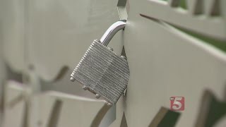 Love Locks Show Up On Pedestrian Bridge [upl. by Sagerman]