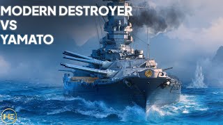 Yamato Battleship Vs Modern Destroyer [upl. by Ruthven]