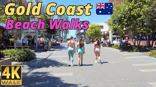 4K Beach Walk Gold Coast 🌴 Australia 🇦🇺 [upl. by Hart]