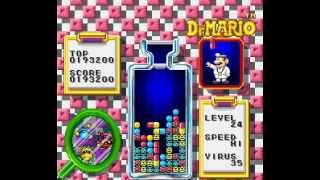 Dr Mario SNES  levels 2024 HI speed [upl. by Eenej]