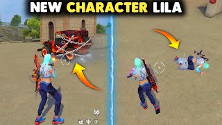 NEW CHARACTER LILA ABILITY TEST IN FREE FIRE  LILA CHARACTER SKILL  GARENA FREE FIRE [upl. by Atnaloj661]